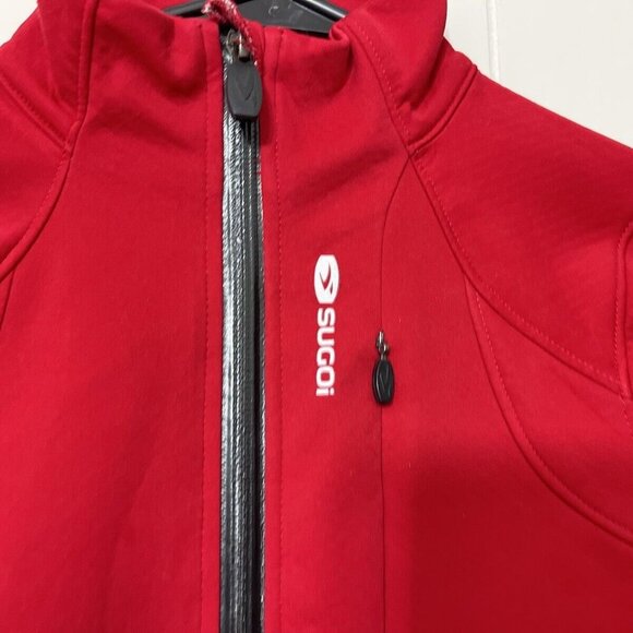 Sugoi Women's Full Zip Cycling Lightweight Jacket Red/Black Size XS - Picture 2 of 10